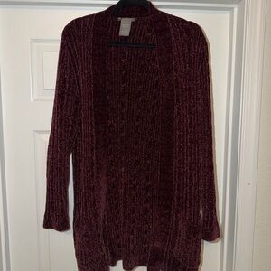 Plum Cardigan Sweater